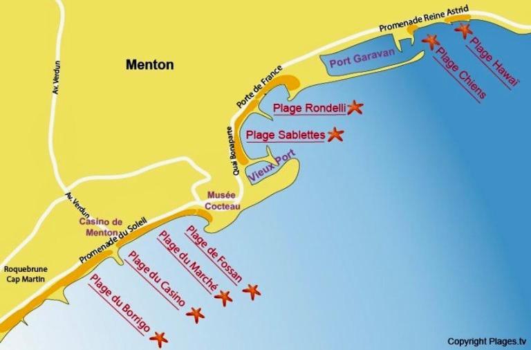 Studio La Cigale Bord De Mer Menton Eksteriør billede